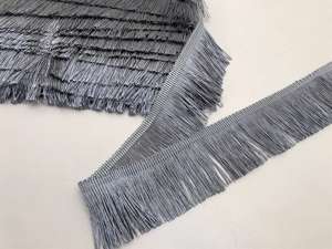 Frynser - silver grey blue ish, 5 cm